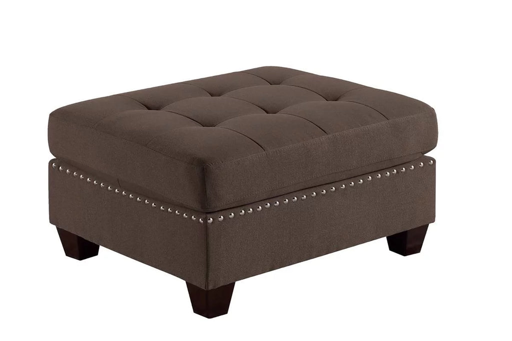 Black Linen Like 6pc Modular Sectional Set Y458321