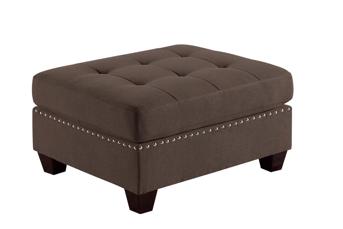 Black Linen Like 6pc Modular Sectional Set Y458321