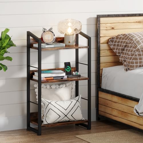 3-Tier Wood Metal Bookshelf E91016