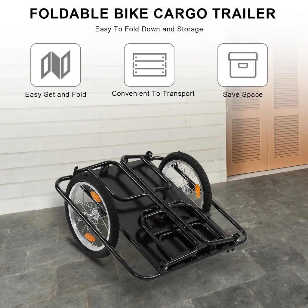 Foldable Bike Cargo Trailer with 16" Wheels E299679