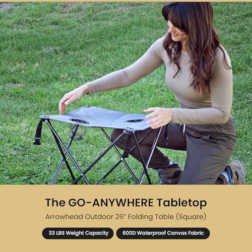 26” Heavy-Duty Portable Folding Camping Table with Carrying Case H807098