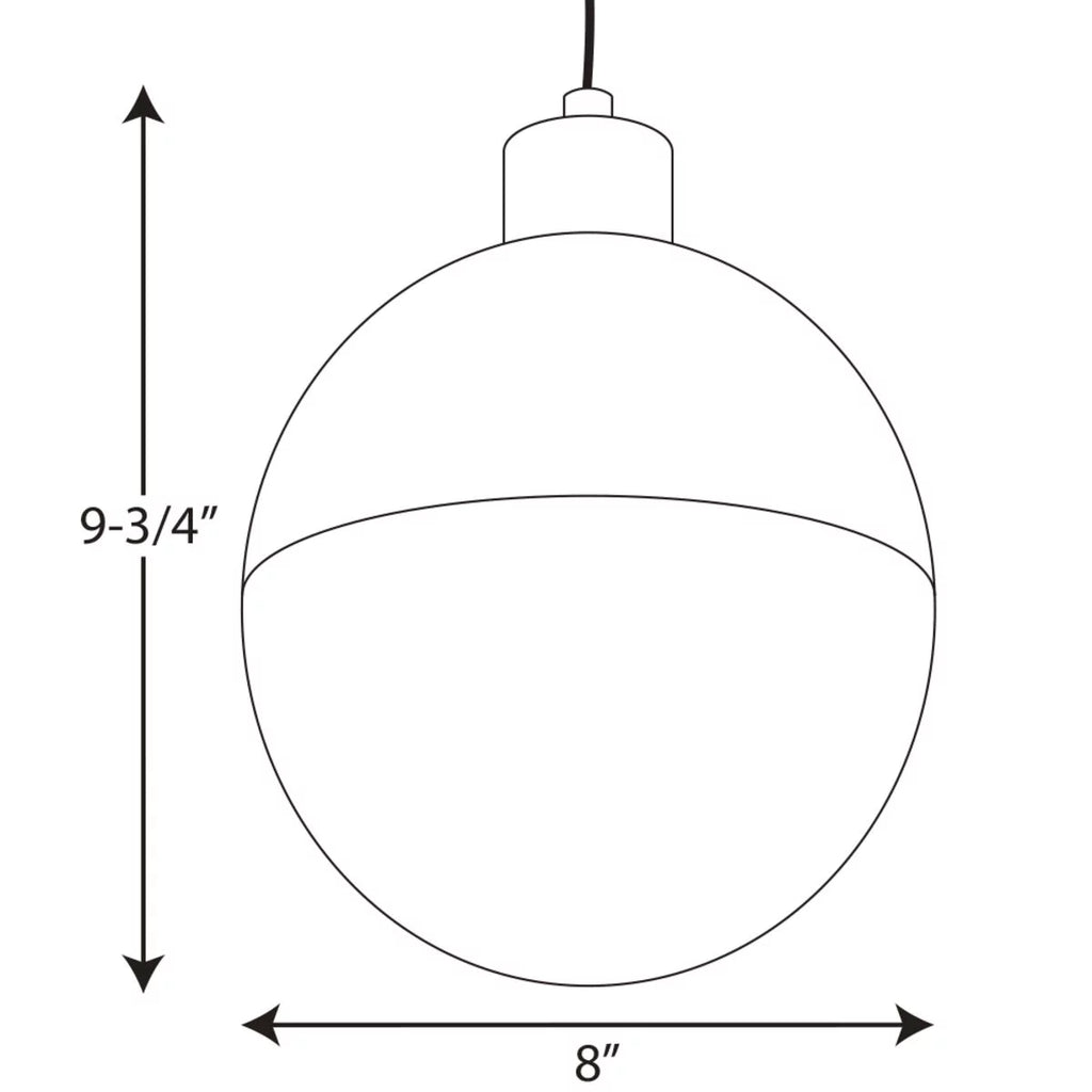 One-Light Matte Black Opal Glass Pendant Light Y9821