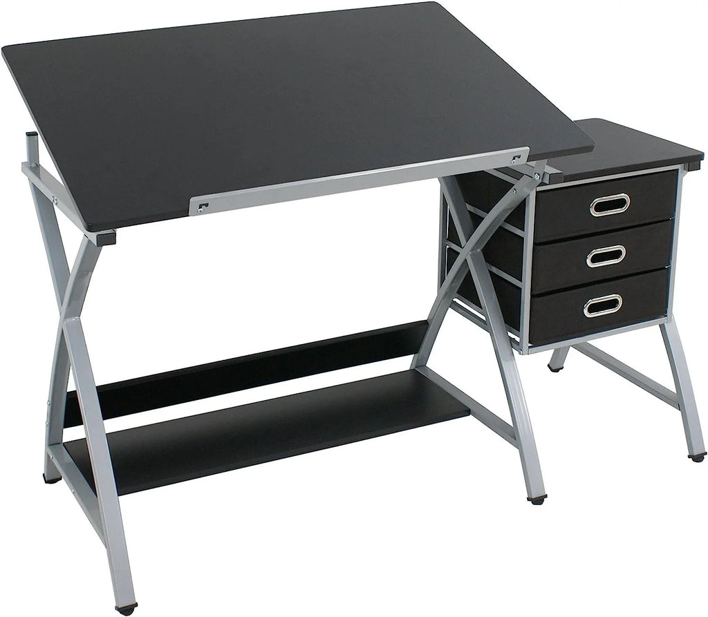 Height Adjustable Art Desk with 3 Storage Drawers S721