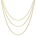 Sterling Silver Multi-Strand Gold-Flashed Chain Necklace W53929