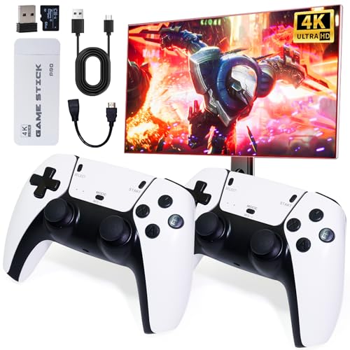 Wireless Retro Game Console Stick 4K with 20+ Emulators, 20,000+ Games, HDMI Output & 2.4GHz Wireless Controller, 64G F723803