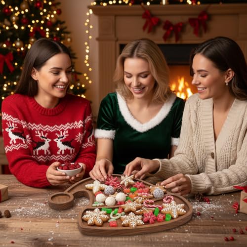 Christmas Tree Serving Tray Charcuterie Board 11.42 x 10.43 Inches T9956