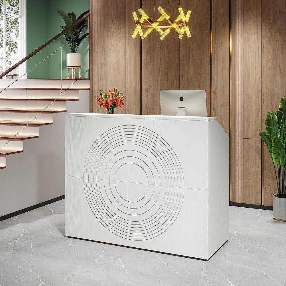 47 Inch Reception Desk with Open Shelves P39372