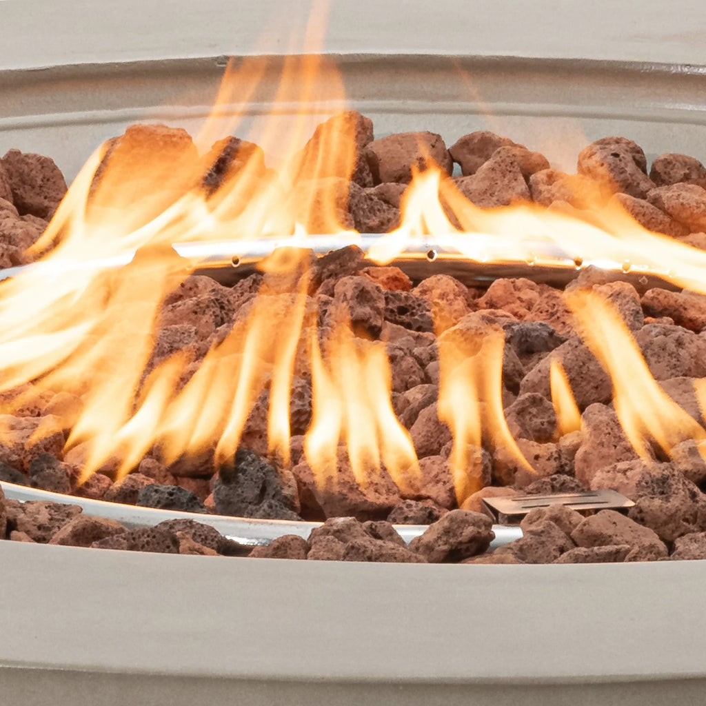 40.5 inch Round Grey Propane Fire Pit Table M7984