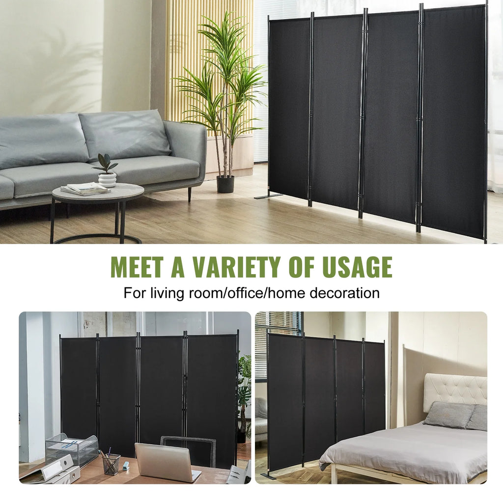 4-Panel Folding Fabric Room Divider T367756