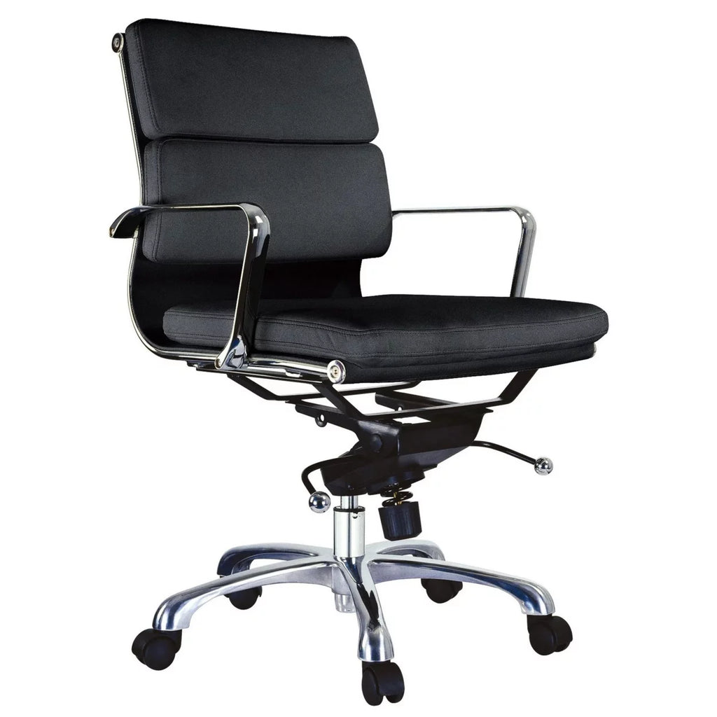 20 Inch Low Back Swivel Office Chair, Brown J537