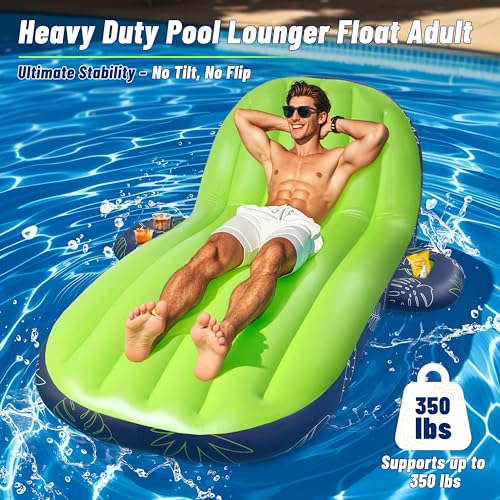Inflatable Pool Lounger Float with Cup Holder C205218