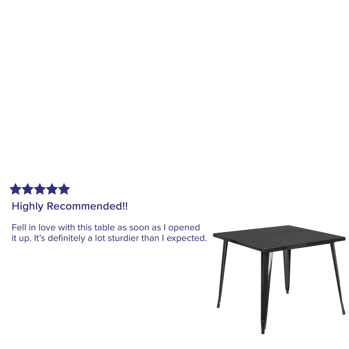 Black Metal Indoor-Outdoor Table U348