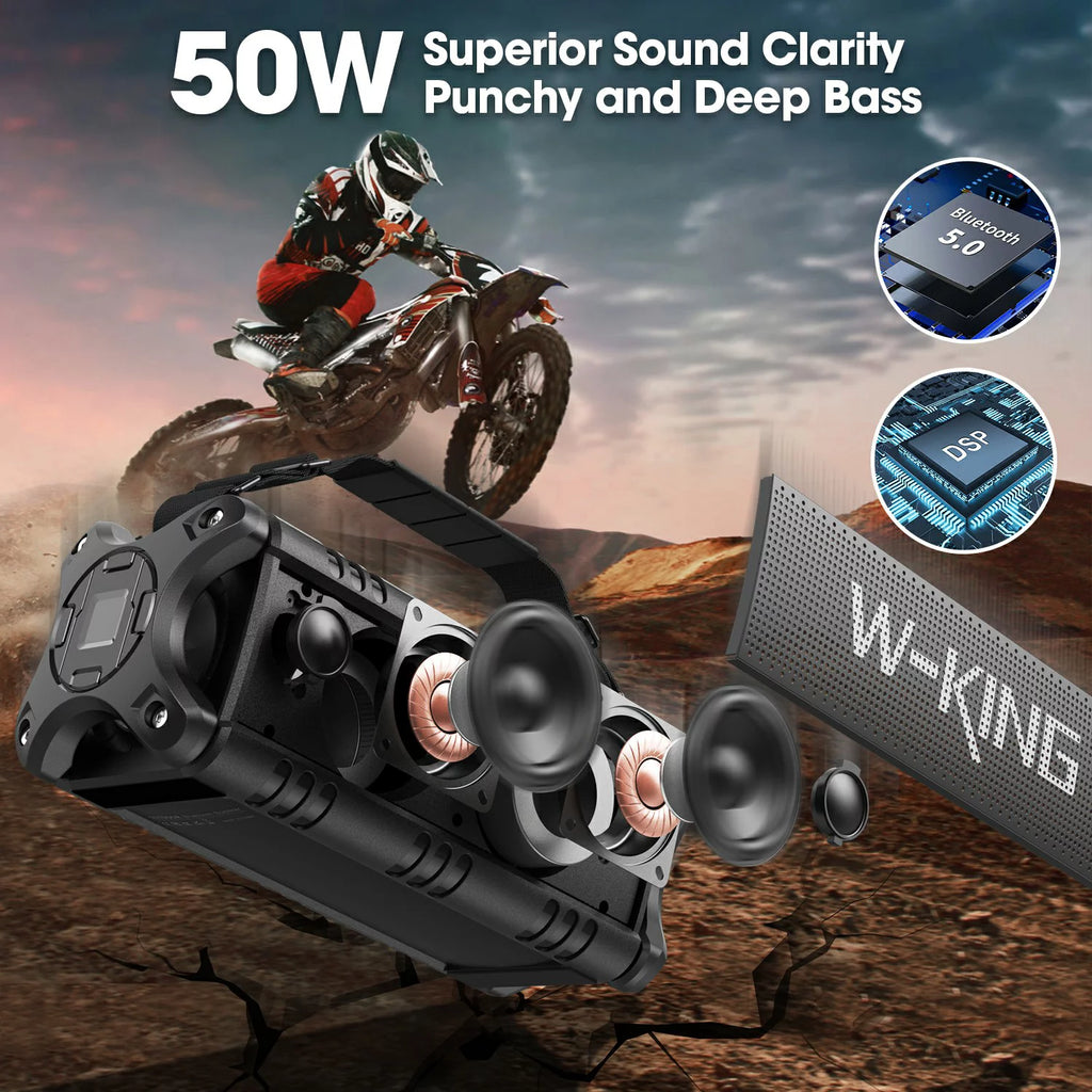 50W IPX6 Waterproof Portable Wireless Bluetooth Speaker A850