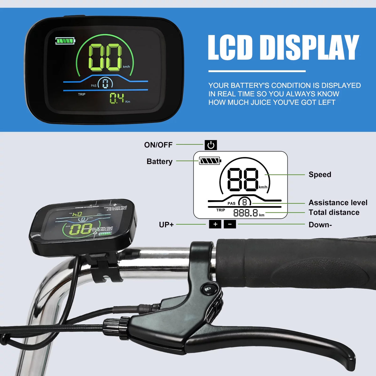 24'' 500W 7-Speed Electric Tricycle with Removable Battery I9547