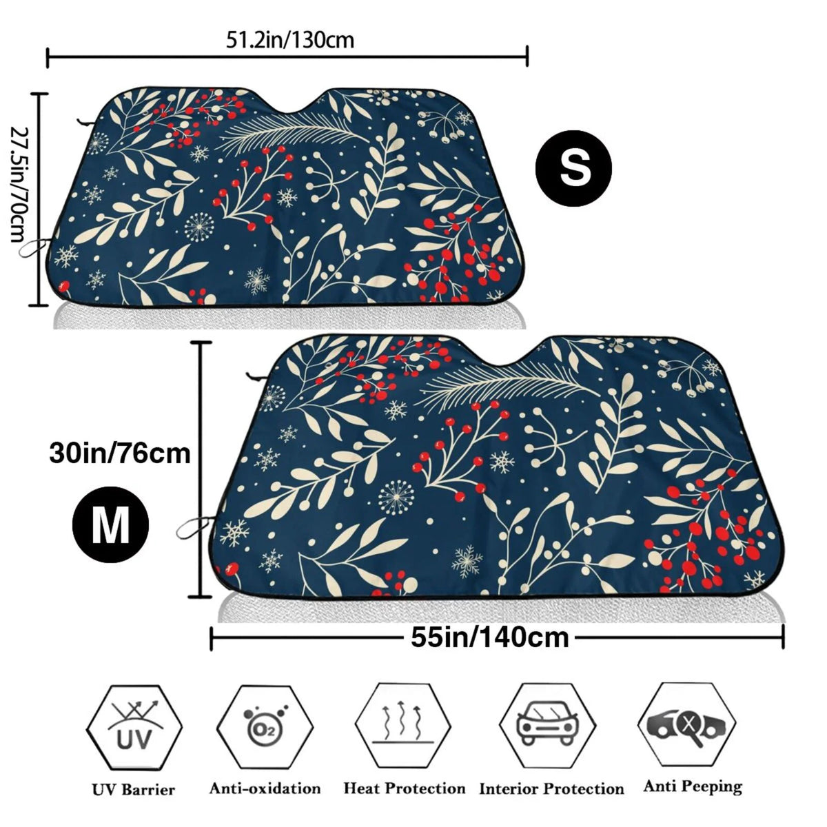 Christmas Windshield Sun Shade F347