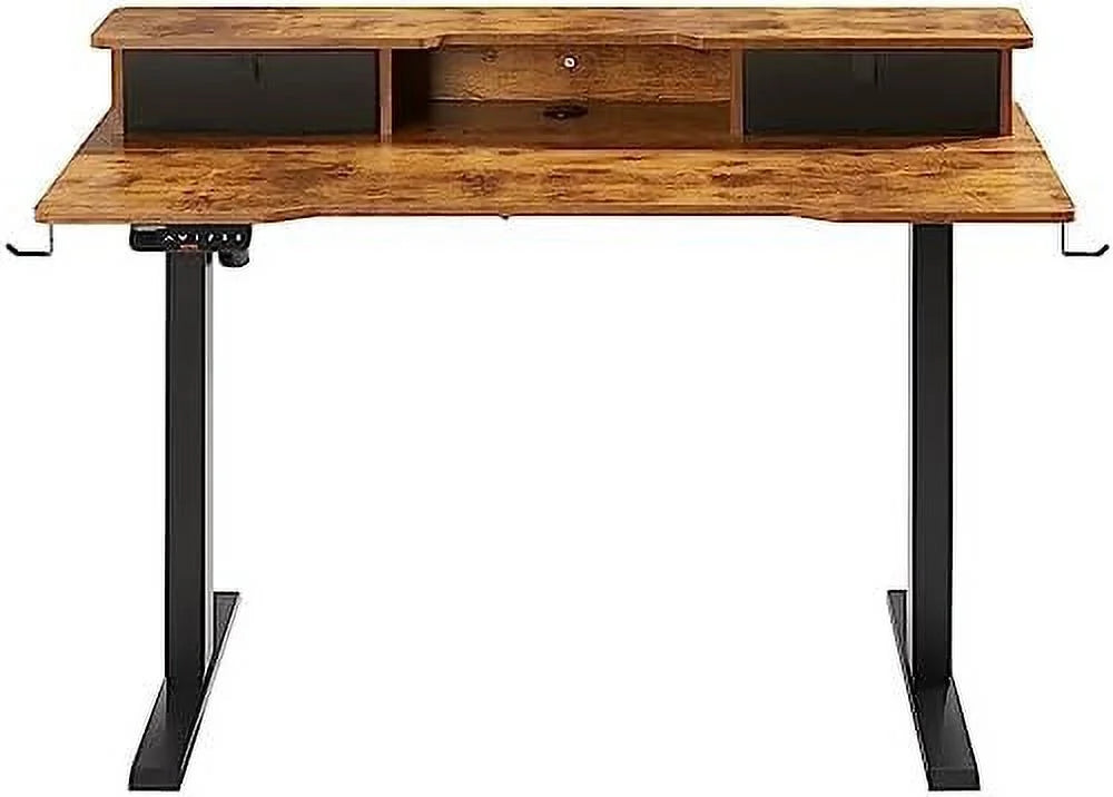 Electric Standing Desk 55.1 x 27.6 Brown Z260451