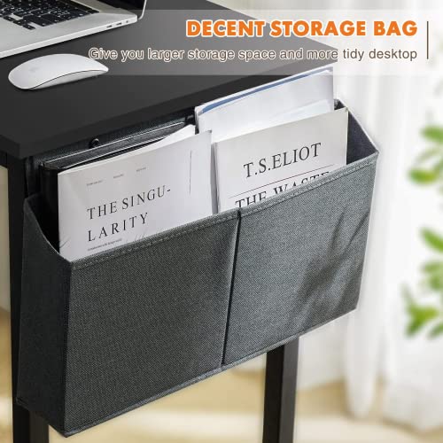 32 Inch Small Computer Office Desk with Storage Bag & Headphone Hooks K9781