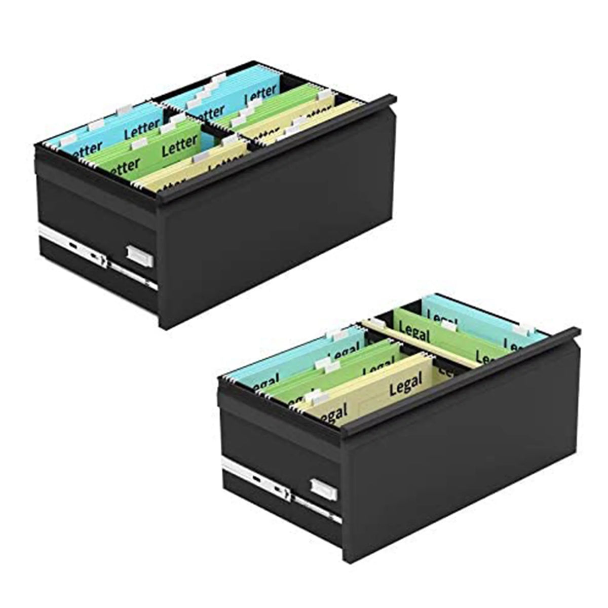4 Drawer Black File Cabinet with Lock I5138