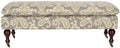 Brown Upholstered Bench with Wood Legs M5037