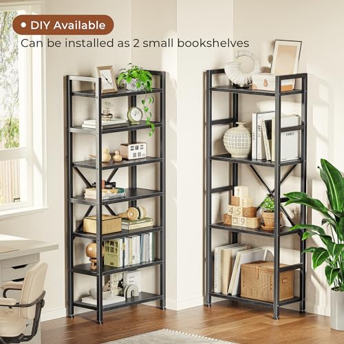 4 Tier Rustic Brown Bookshelf with 11 Open Shelves P100