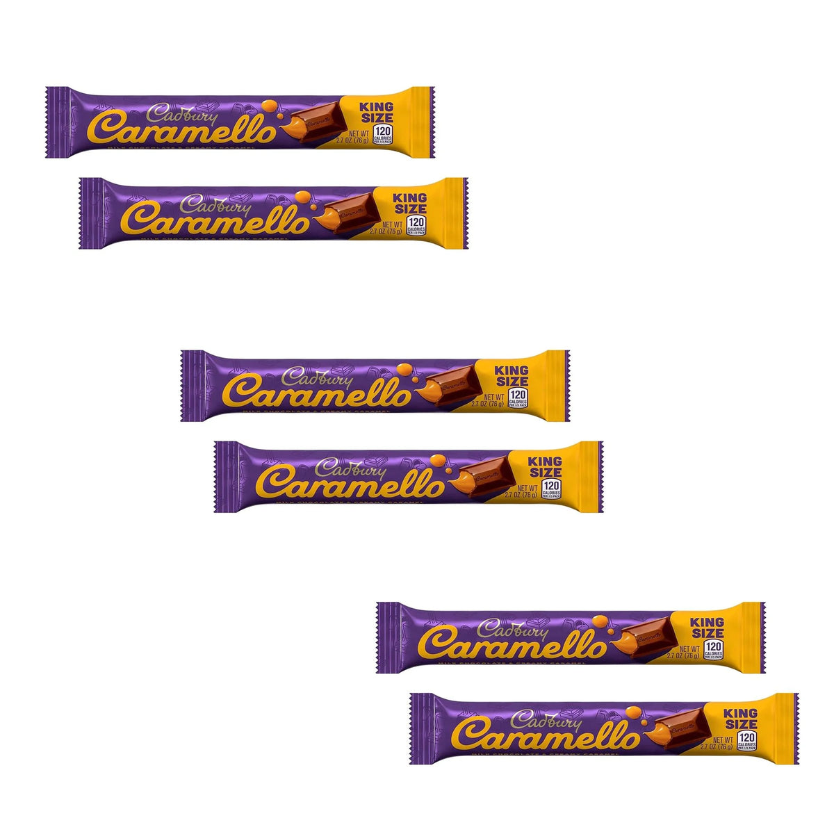 Milk Chocolate Caramel Candy Bars 2.7 oz 6 Pack O46150