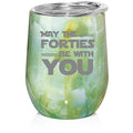 12 oz Double Wall Vacuum Insulated Stainless Steel Stemless Wine Tumbler With Lid H65623
