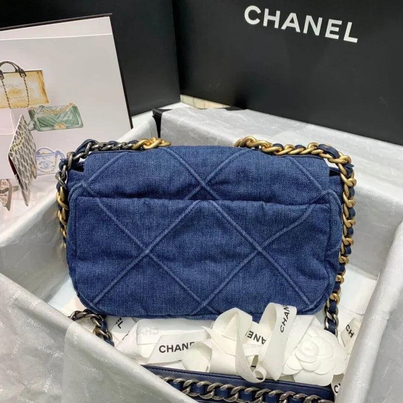 Denim Flap Bag N2564