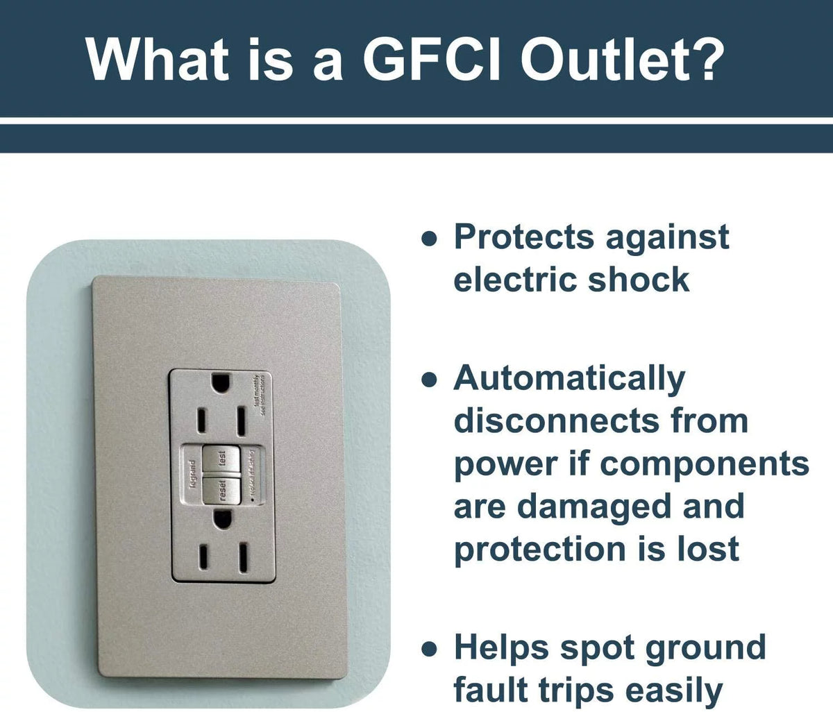 Gray 15 Amp 125 Volt Self-Test GFCI Outlet V80869