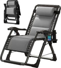 Zero Gravity Folding Recliner Chair with Detachable Headrest and Cup Holder E526581