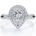 1.75 Carat Pear Shape Moissanite Engagement Ring U308356