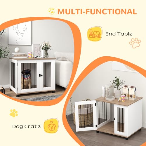 Walnut Brown Dog Crate Furniture H9293