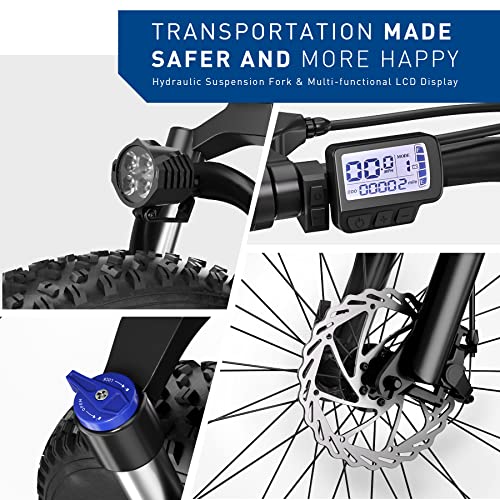 1000W 48V 13Ah Fat Tire Electric Bike Q2388