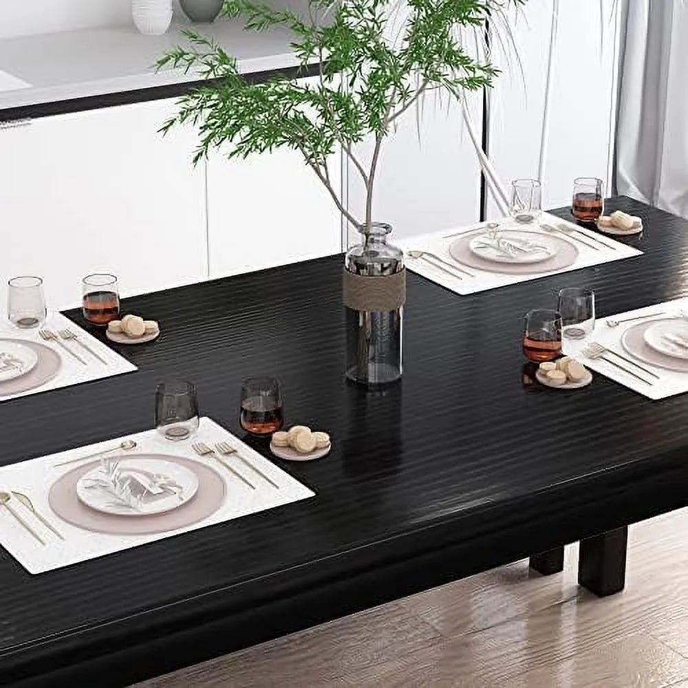 Black 4 Person Space Saving Kitchen Table Set with Rack R9737