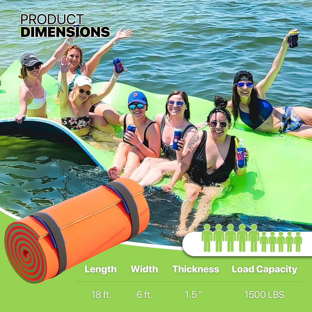 18' x 6' 3-Layer XPE Foam Water Floating Mat A59028