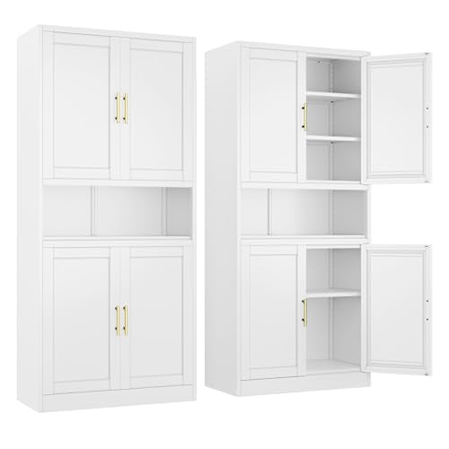 Tall Narrow Storage Cabinet 4 Adjustable Shelves Green H66773