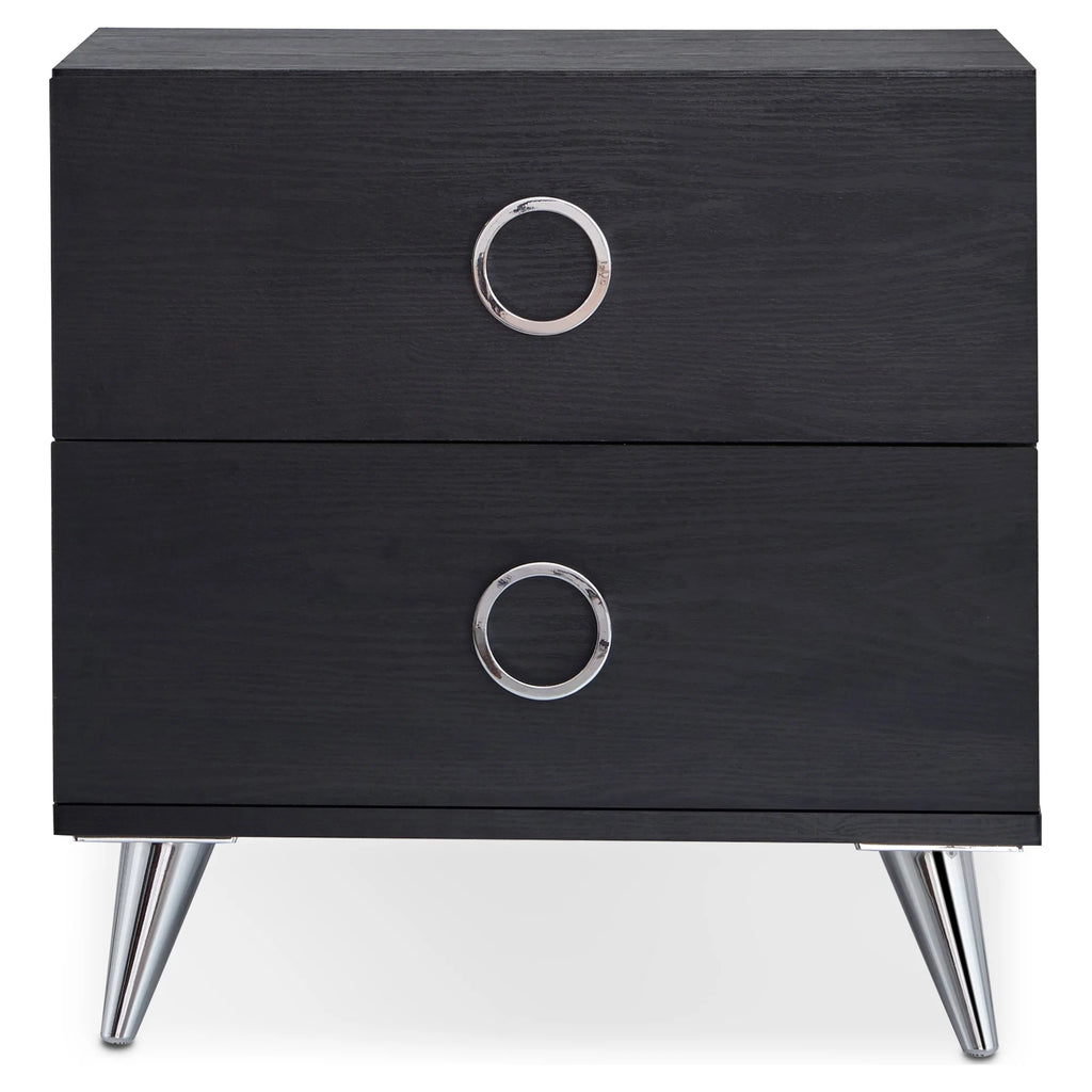Black Accent Table with 2 Drawers B62804