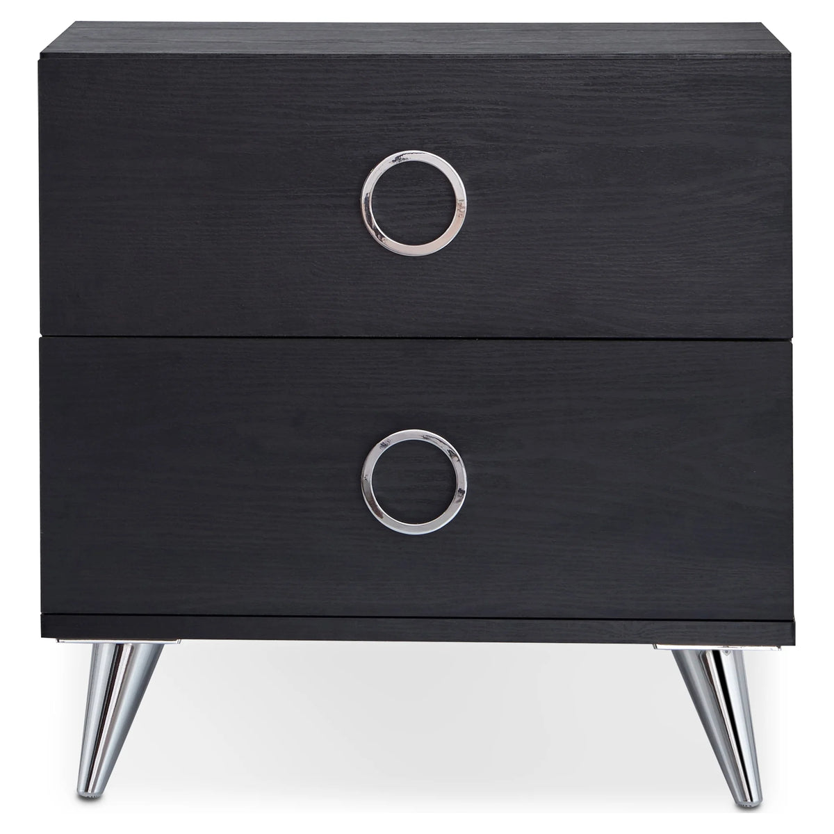 Black Accent Table with 2 Drawers B62804