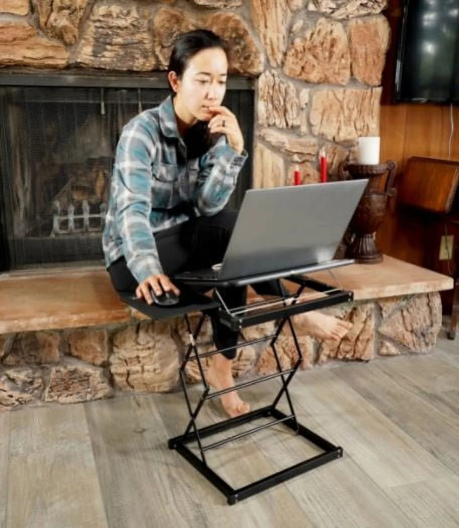 Black Compact Folding Laptop Desk or Stand with Mousepad A85962