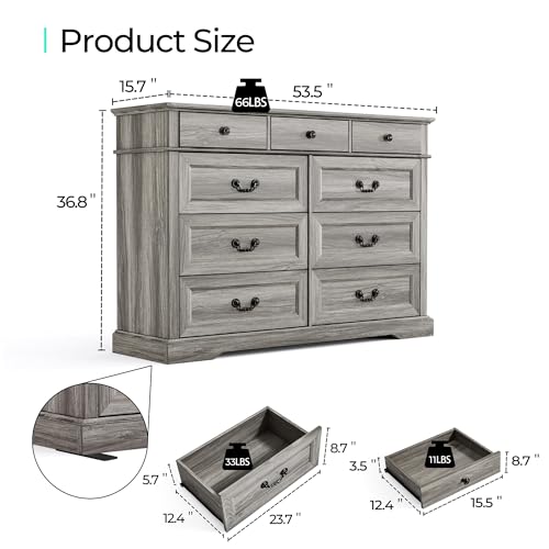 Beige 6 Drawer Wood Dresser H921414
