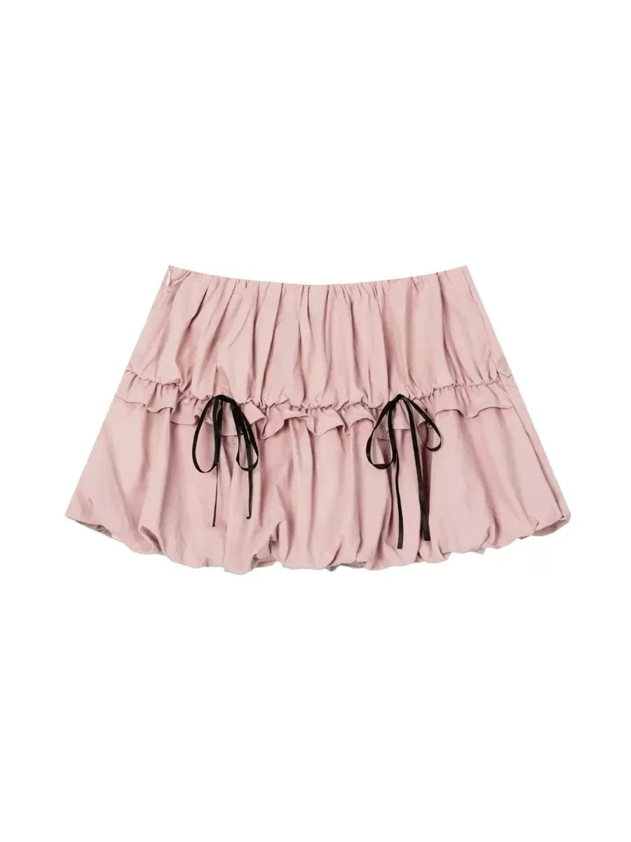 Ribbon Checked Mini Skirt U7392