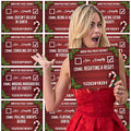 Christmas Photo Booth Prop Mugshot Signs 20 Double sided cards P561839