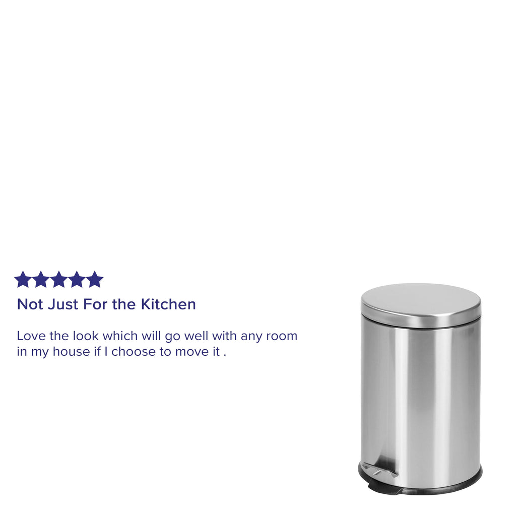 Round Stainless Steel Soft Close Step Trash Can 5.3 Gallons G659001