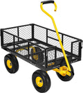 Mesh Steel Garden Cart with Removable Sides, 880 lbs Capacity D508