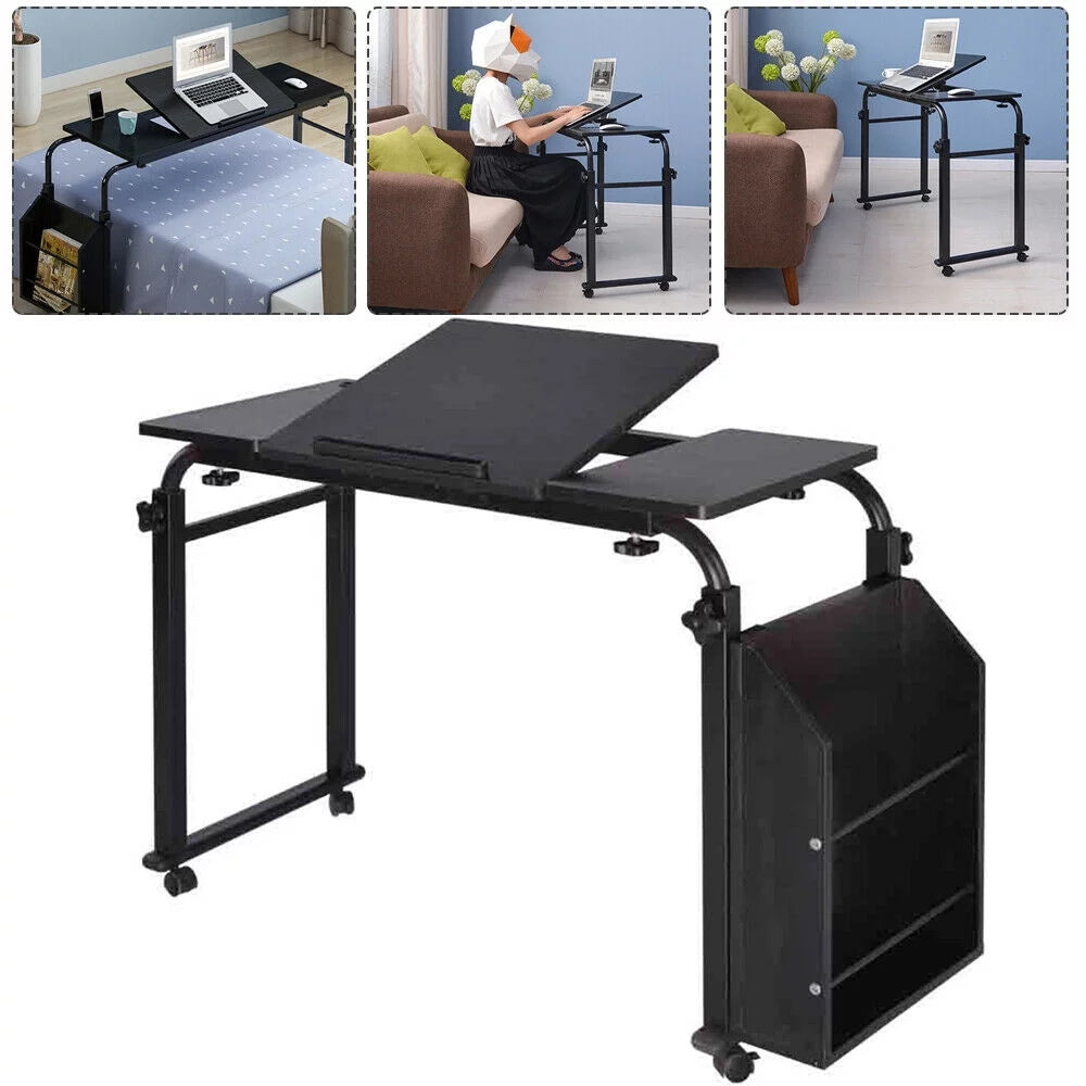 Mobile Laptop Rolling Desk Cart Adjustable Height H961