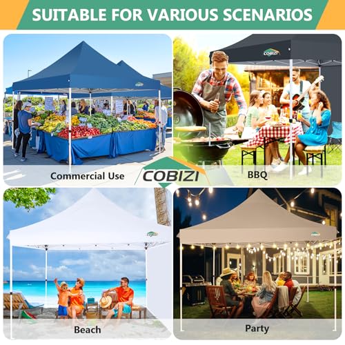 10x30 Pop Up Canopy Tent with 8 Removable Sidewalls, White Q1624