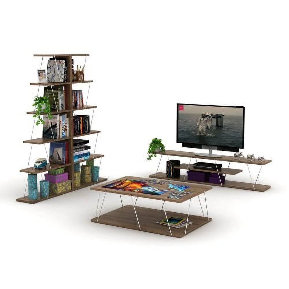 Mid Century Modern 4 Shelves 56 inch Low Tv Stand I355110