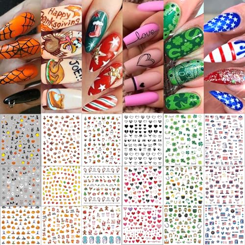 Holiday Nail Art Stickers Variety Pack V305