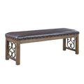 56 Inch Solid Wood Padded Bench N843