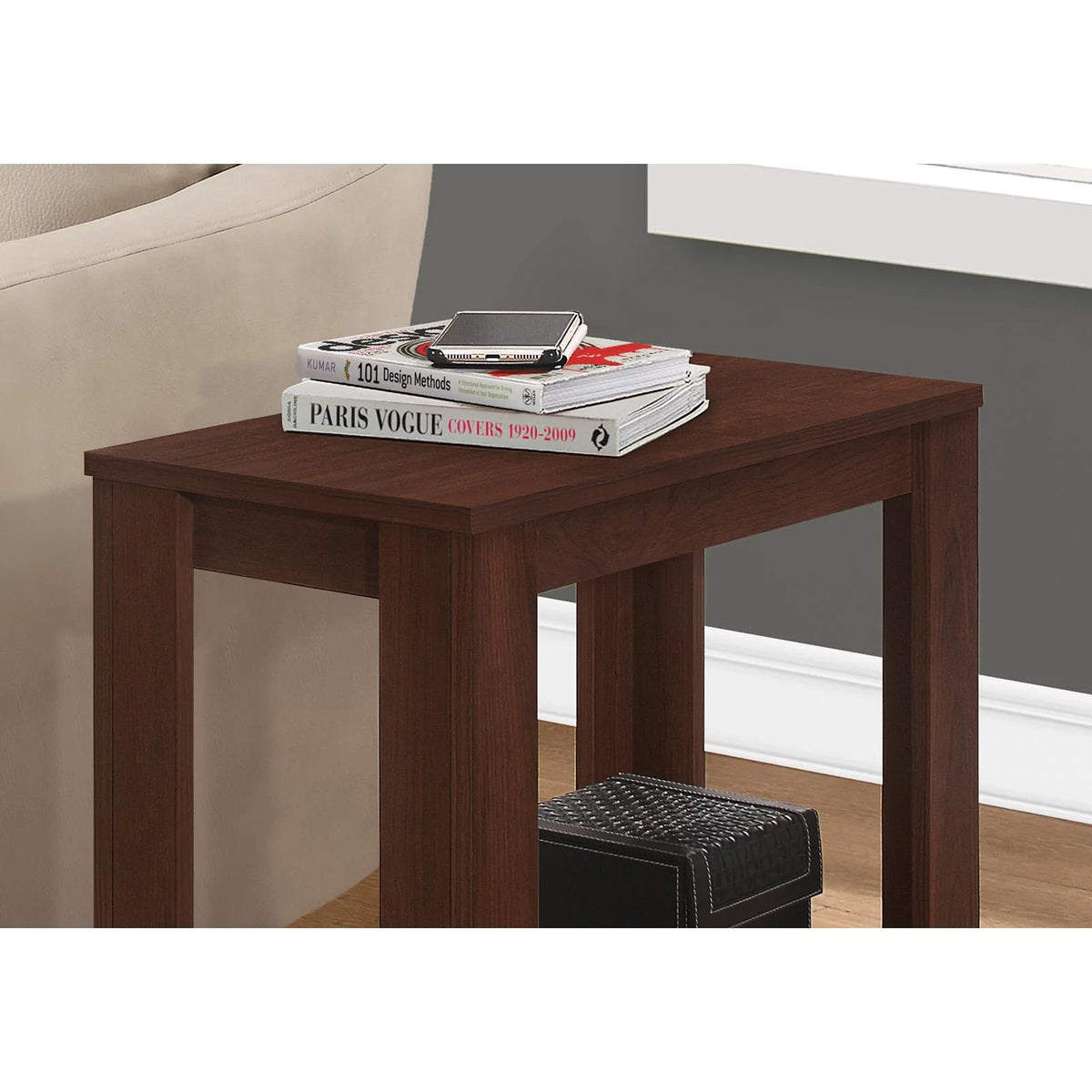 Brown Laminate Accent Table W19701