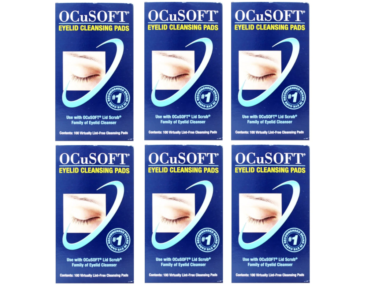 Eye Lid Cleansing Pads, 100 Ea, 6 Pack I665627